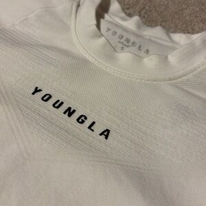 Youngla white compression tee. Size small.